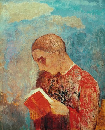Alsace or, Monk Reading by Odilon Redon